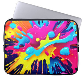 Capa Para Notebook Listras de Pintura Fluorescentes Dinâmicas