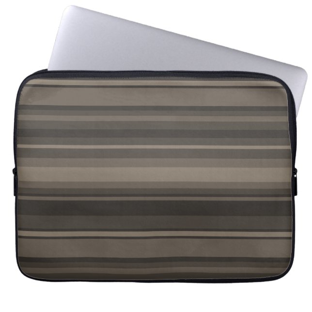 Capa Para Notebook Listras de taupe (Frente)