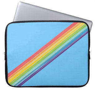 Capa Para Notebook Listras do arco-íris diagonais