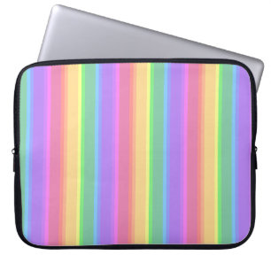 Capa Para Notebook Listras do arco-íris do Pastel