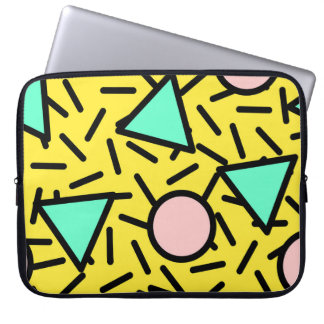 Capa Para Notebook Listras do mosaico: padrão retro memphis