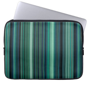 Capa Para Notebook Listras em Azul Água e Verde Azul