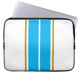 Capa Para Notebook Listras Gêmeas de Corrida Azul Céu Branco Profissi