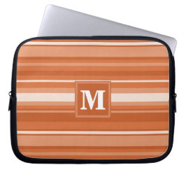 Capa Para Notebook Listras laranja monograma