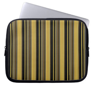 Capa Para Notebook Listras pretas douradas fofas