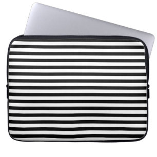Capa Para Notebook Listras preto e branco clássicas