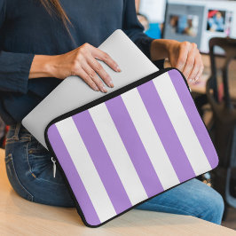 Capa Para Notebook Listras Roxas, Listras Brancas, Padrões Lançados