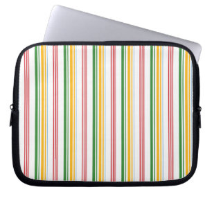 Capa Para Notebook Listras verdes amarelas fofas