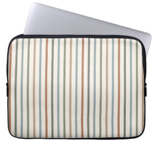 Capa Para Notebook Listras Verticais Boho Tom Terroso Padrão Minimali
