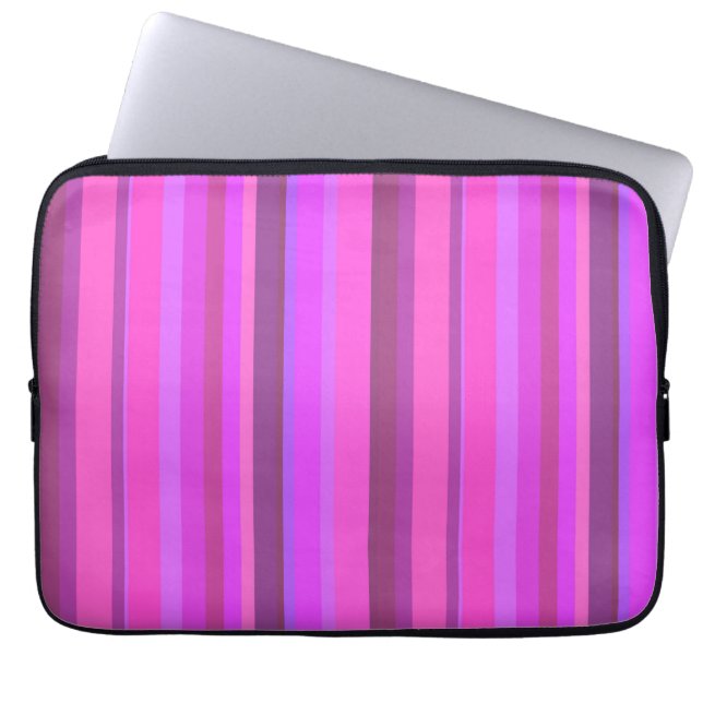 Capa Para Notebook Listras verticais rosa (Frente)
