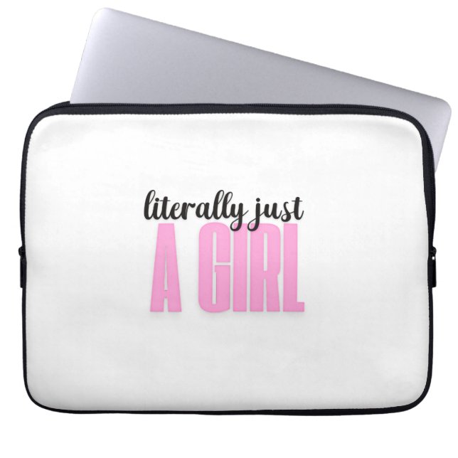 Capa Para Notebook literalmente apenas uma garota - Bolsa de Eletrôni (Frente)