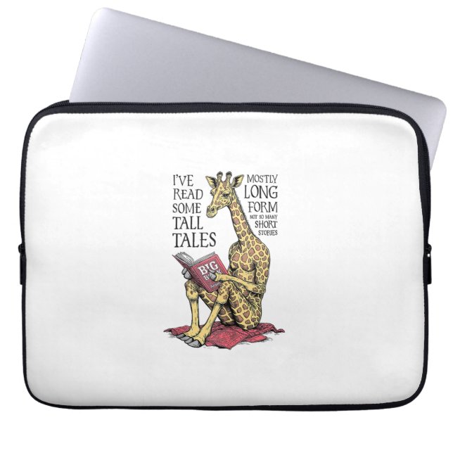 Capa Para Notebook Livro Engraçado Lover Girafa Longa Forma Talas Lid (Frente)