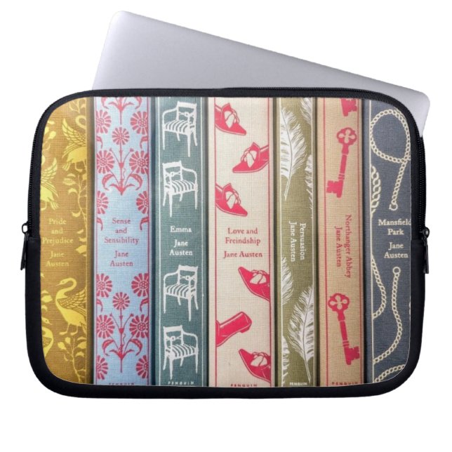 Capa Para Notebook livros de Jane Austen (Frente)