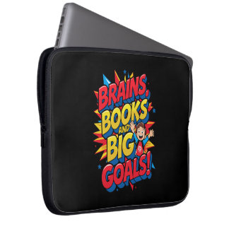Capa Para Notebook Livros sobre cérebros e grandes metas - Diversão d