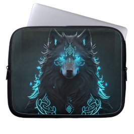 Capa Para Notebook Lobo Azul Celta