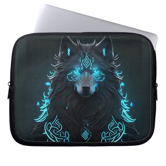 Capa Para Notebook Lobo Azul Celta (Frente)