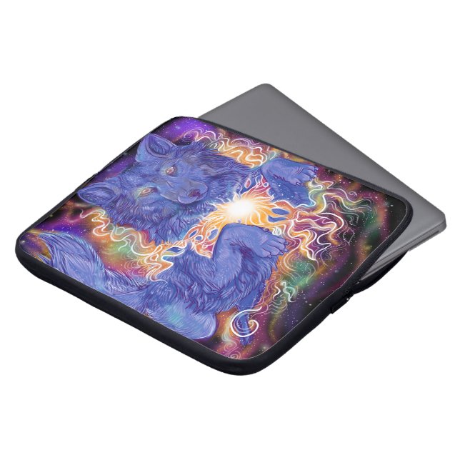Capa Para Notebook Lobo Cósmico (Frente Topo)
