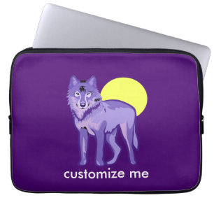 Capa Para Notebook Lobo Roxo Cheia