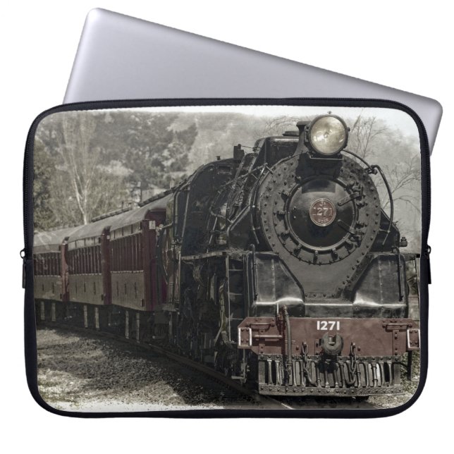 Capa Para Notebook Locomotiva Vintage (Frente)