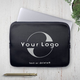 Capa Para Notebook Logotipo comercial na Black White, Clean marca Com