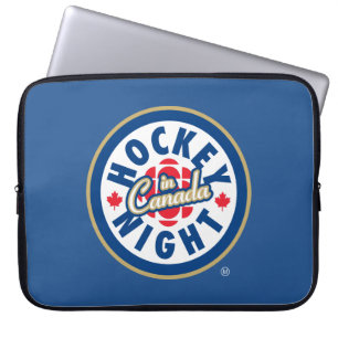 Capa Para Notebook Logotipo da noite de hóquei no Canadá