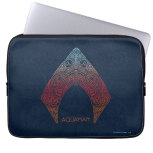 Capa Para Notebook Logotipo de Aquaman Paisley Aquaman
