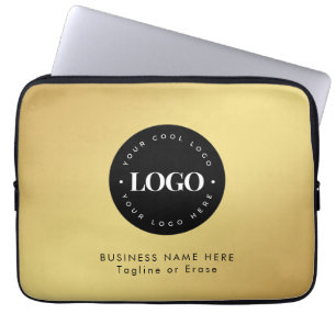 Capa Para Notebook Logotipo Dourado do Magnet ao quadrado e preto per