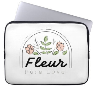 Capa Para Notebook Logotipo Floral Fleur – Amor Puro