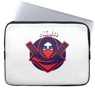 Capa Para Notebook Logotipo Ninja – Emblema de Guerreiro Ousado