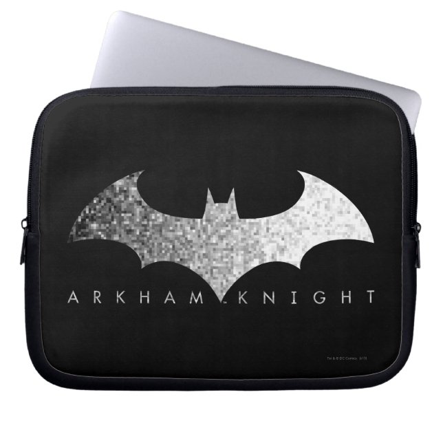 Capa Para Notebook Logotipo Pixel do Cavaleiro do Batman Arkham (Frente)