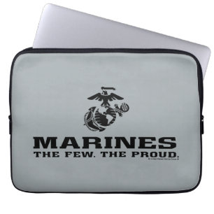 Capa Para Notebook Logotipo preto empilhado do USMC "Os poucos, os or