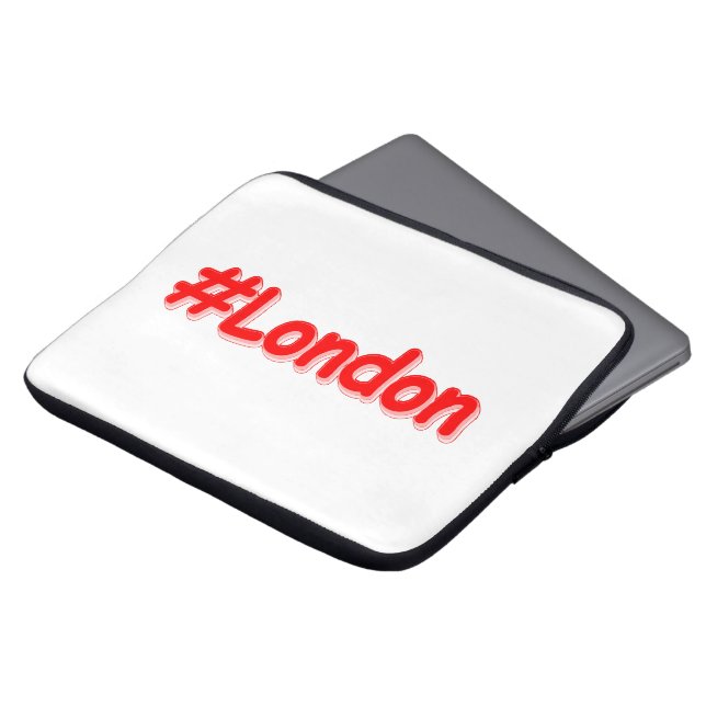 Capa Para Notebook "#London" Design bonito. Comprar Agora (Frente Topo)