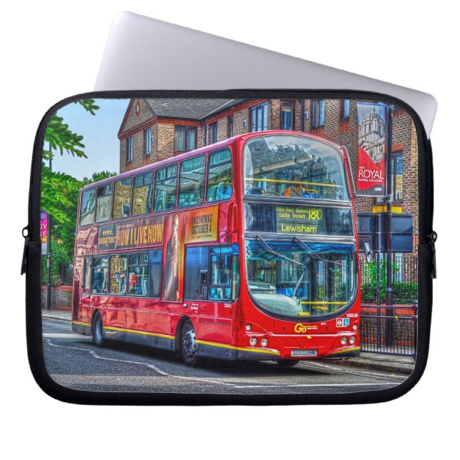 Capa Para Notebook Londres para Lewisham Red Double-decker Bus UK (Frente)