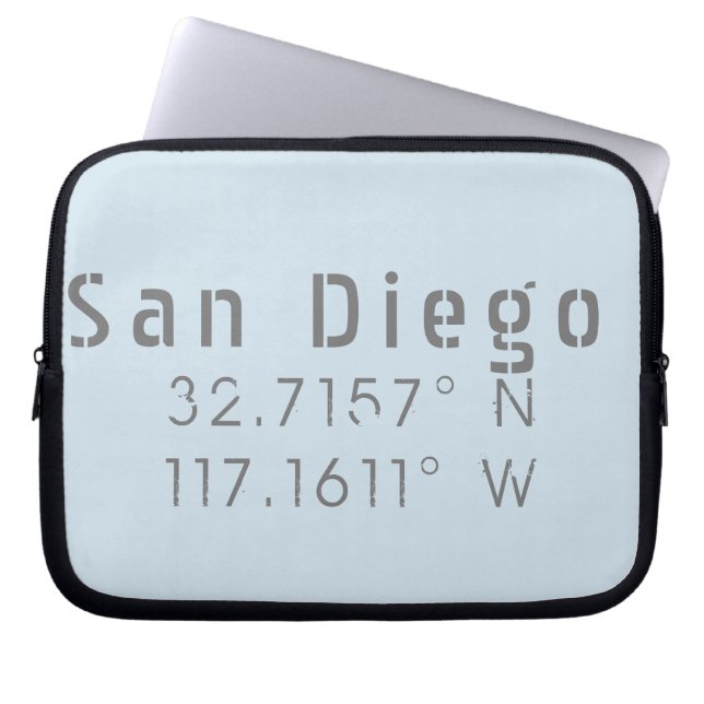 Capa Para Notebook Longitude de San Diego Latitude (Frente)