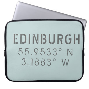 Capa Para Notebook Longitude do Latitude de Edimburgo
