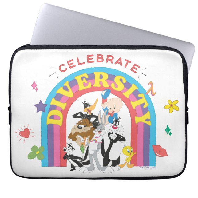 Capa Para Notebook LOONEY TUNES™ - Orgulho Diversidade Arco-íris (Frente)