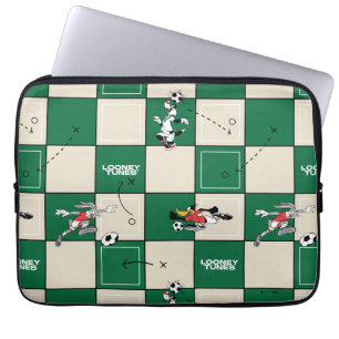 Capa Para Notebook LOONEY TUNES™ Padrão de Grade de Futebol