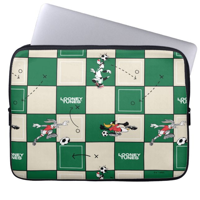 Capa Para Notebook LOONEY TUNES™ Soccer Grid Pattern (Frente)