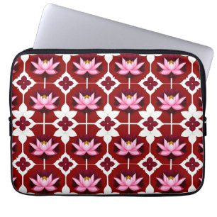 Capa Para Notebook Lótus Rosa Desenho Floral Vibrante