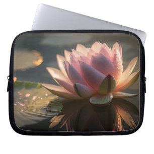 Capa Para Notebook Lotus Rosa no Saco do Laptop Luz da Manhã