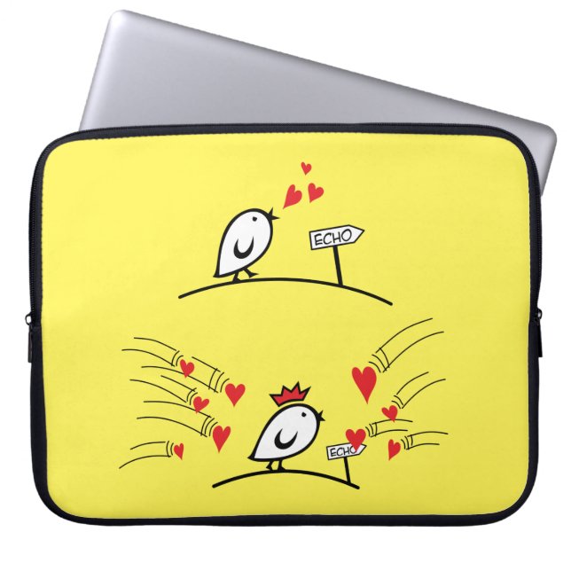 Capa Para Notebook LOVE ECHO - Comic Birds Tweetlercools 1 (Frente)