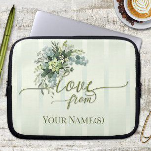 Capa Para Notebook Love Greenery Script Bolsa de laptop
