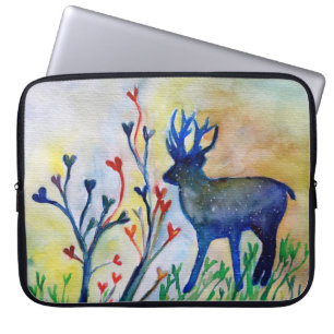 Capa Para Notebook Love Hearts Reindeer Neoprene Bolsa de laptop 15"