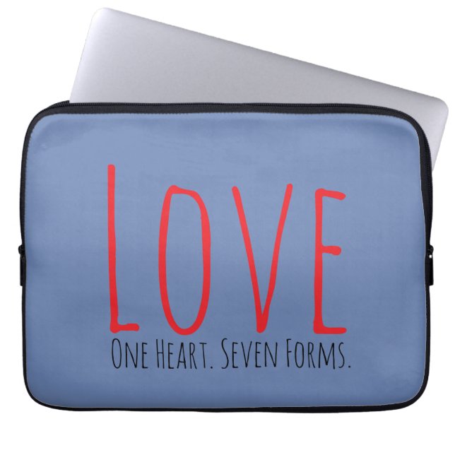 Capa Para Notebook Love - One Heart. Seven Forms Electronics Bag (Frente)