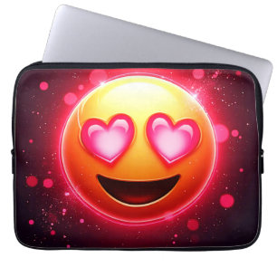 Capa Para Notebook Love Struck Emoji Hearts Glow