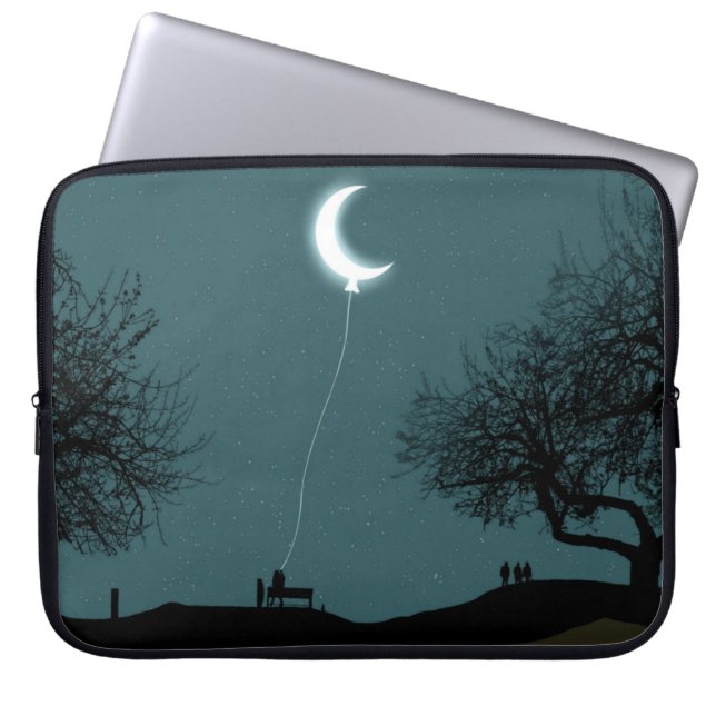 Capa Para Notebook Lua Balão (Frente)