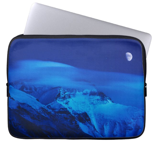 Capa Para Notebook Lua Sobre o Mt. Everest Tibete, China (Frente)