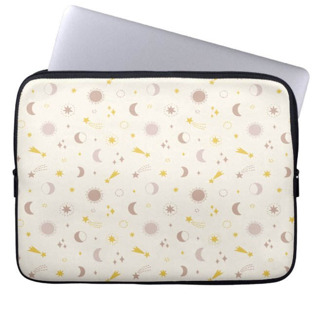 Capa Para Notebook Lua Solar e Estrelas no Chorre (Frente)