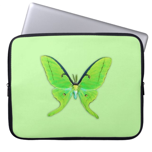 Capa Para Notebook Luna moth com um fundo verde pálido (Frente)