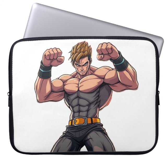 Capa Para Notebook lutador de anime (Frente)